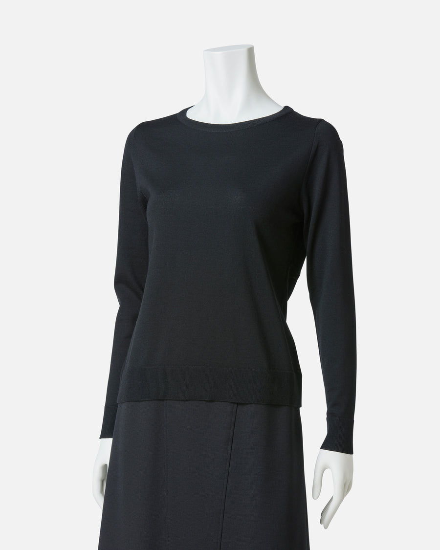 Wool Cashmere Crew-Neck Pullover