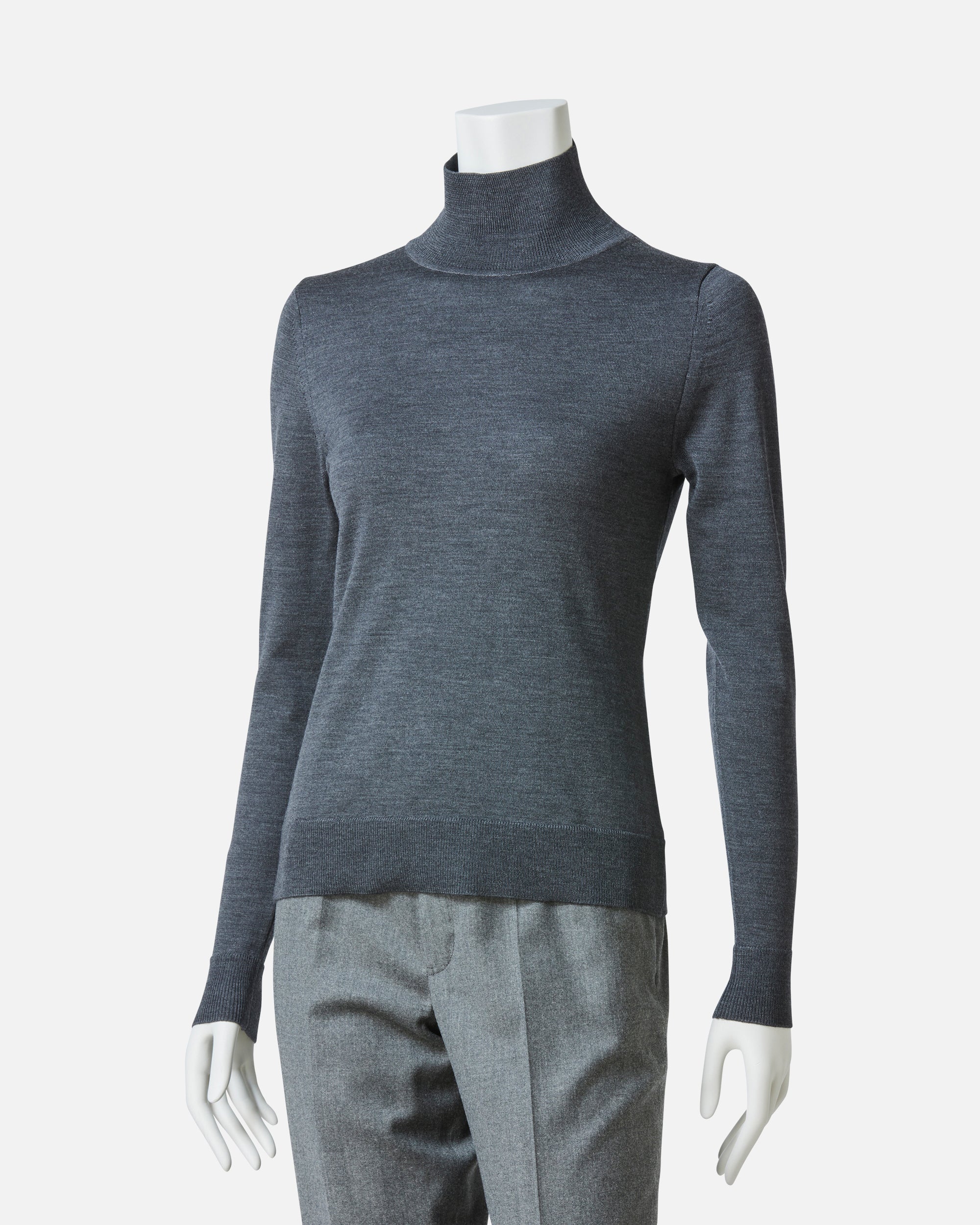 Wool Cashmere High-Neck Pullover
