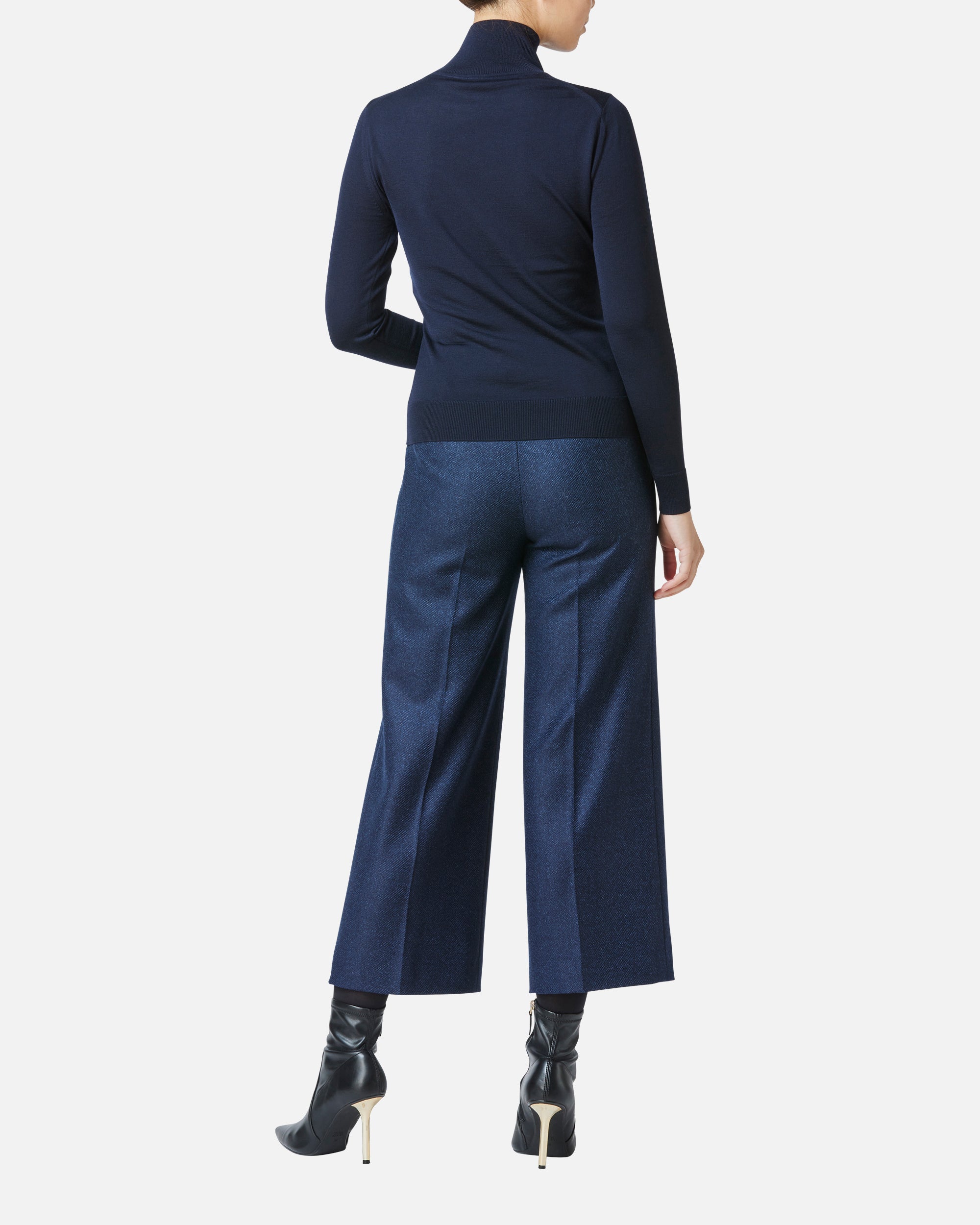Wool Cashmere High-Neck Pullover