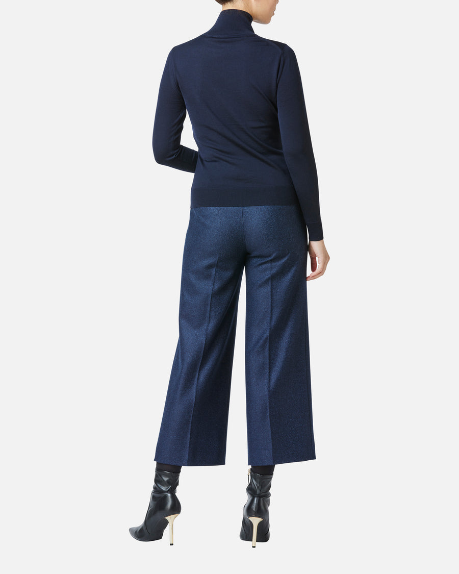 Wool Cashmere High-Neck Pullover