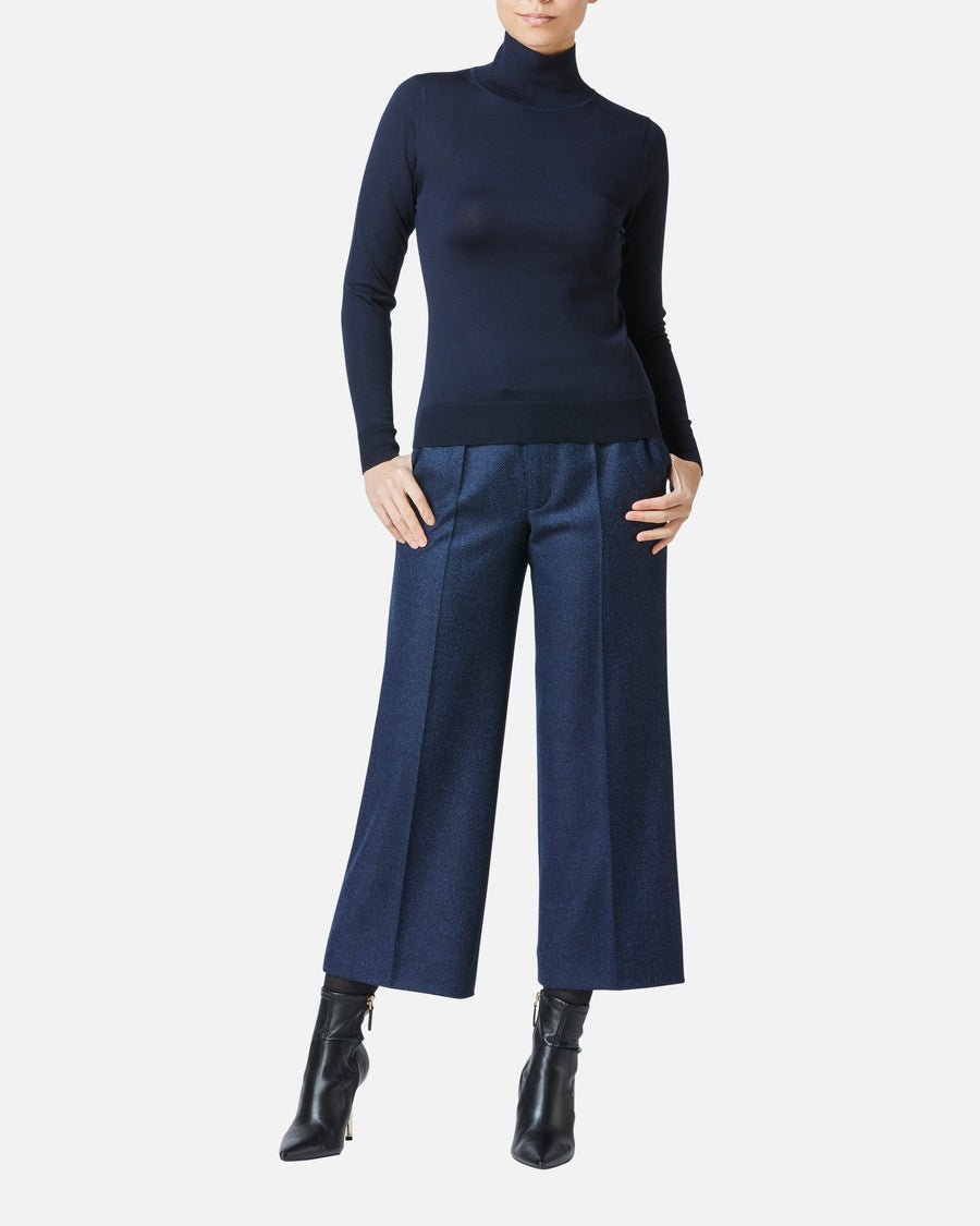 Wool Cashmere High-Neck Pullover