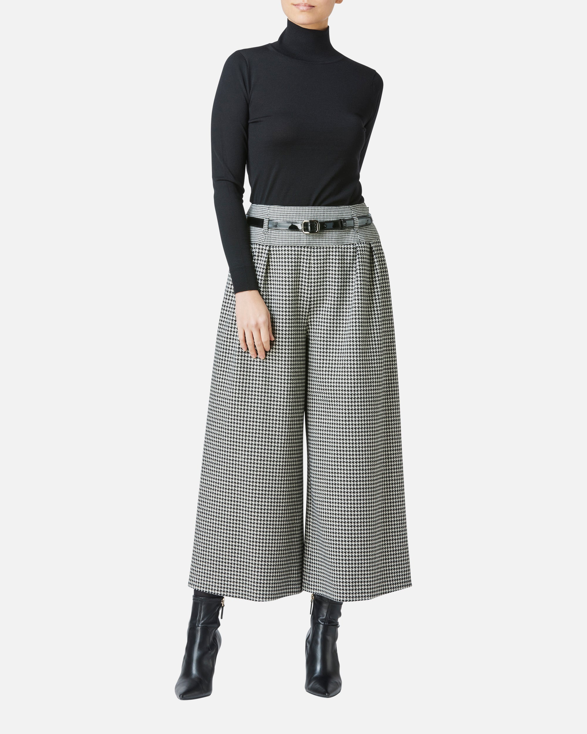 Wool Cashmere High-Neck Pullover