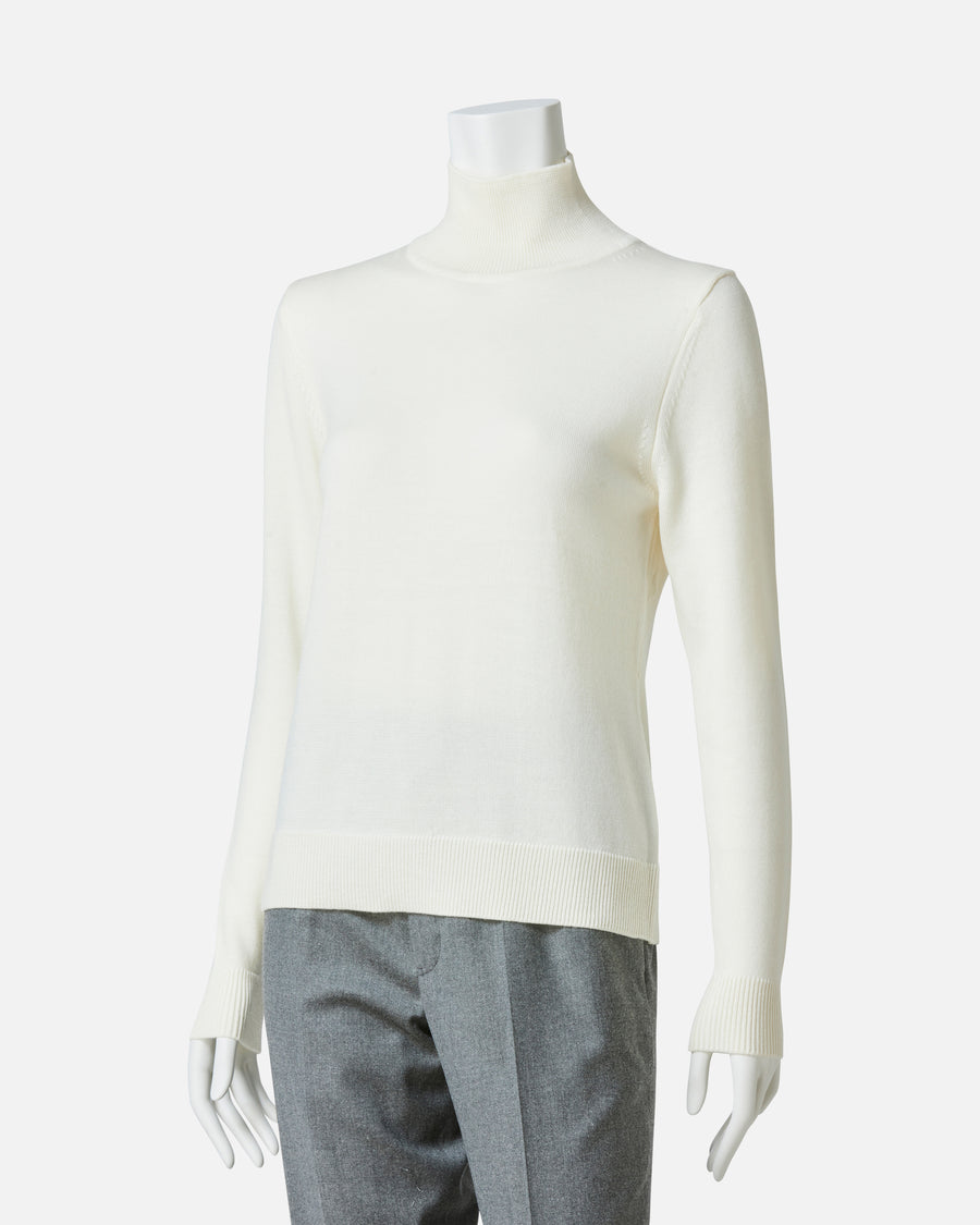 Wool Cashmere High-Neck Pullover