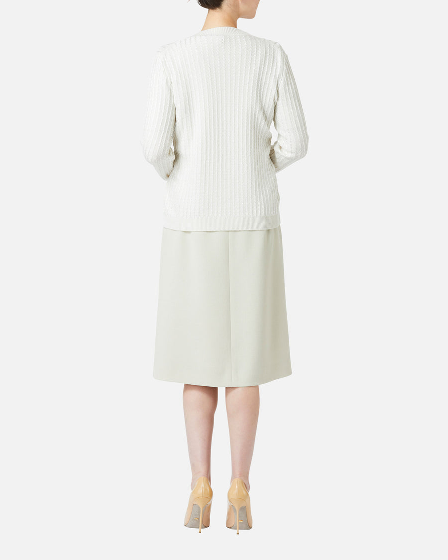 Tuck knit cardigan