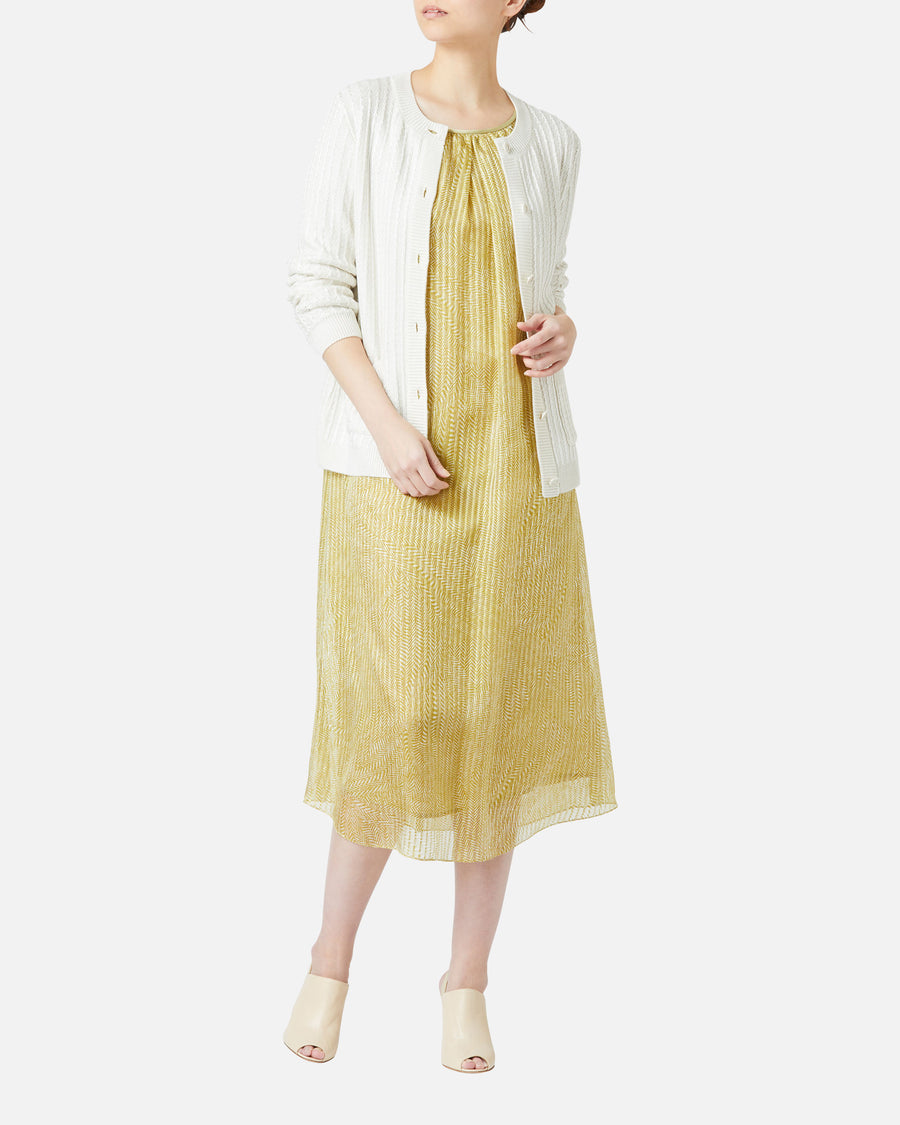 Tuck knit cardigan
