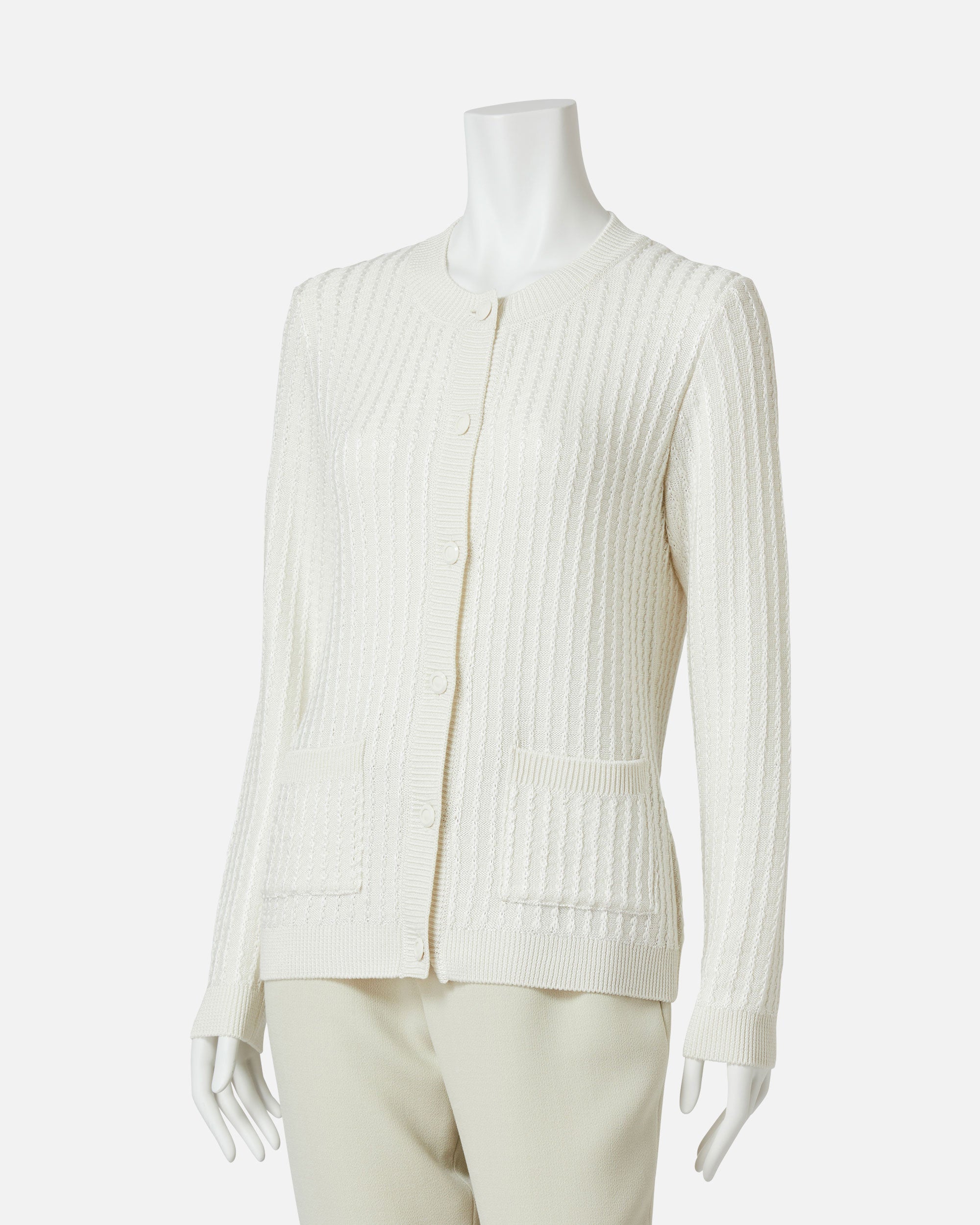Tuck knit cardigan
