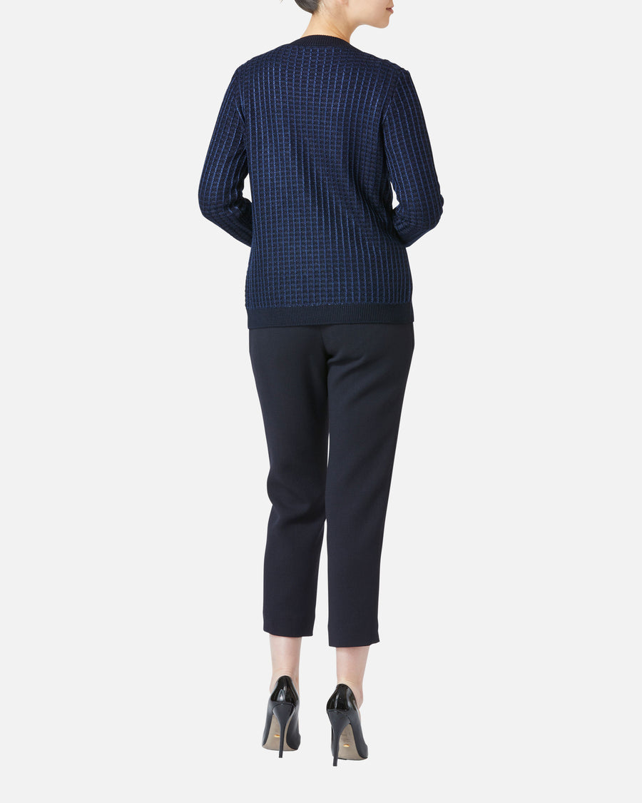 Tuck knit cardigan