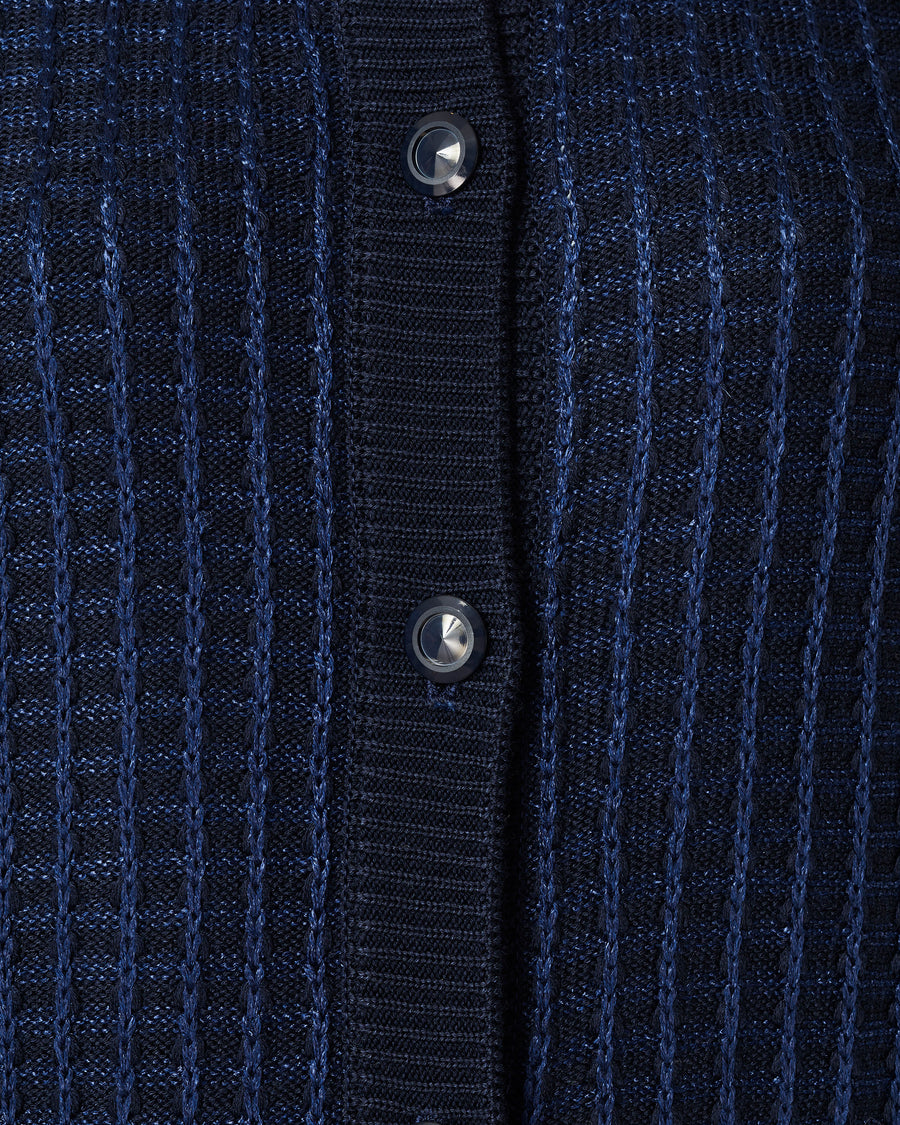 Tuck knit cardigan