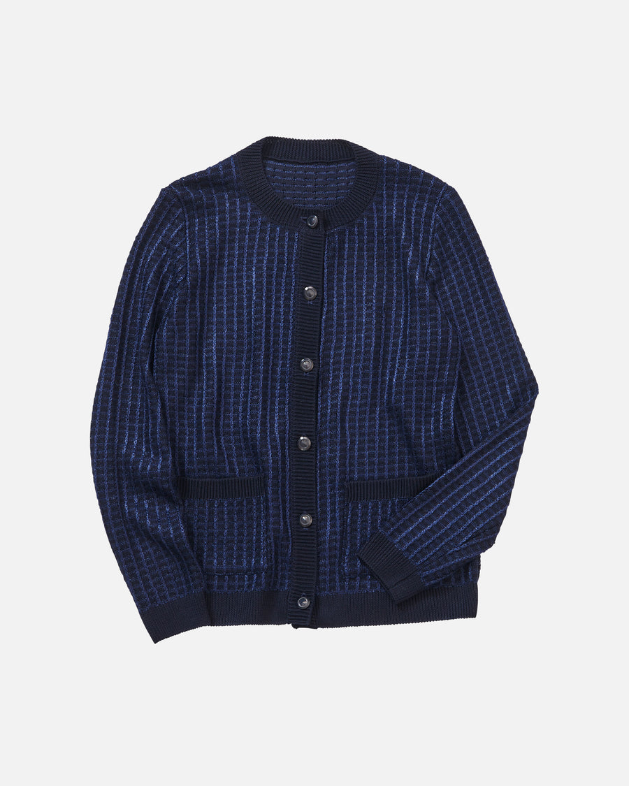 Tuck knit cardigan