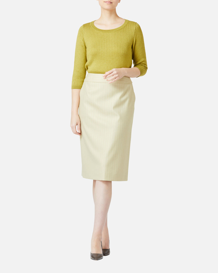 Tuck knit pullover