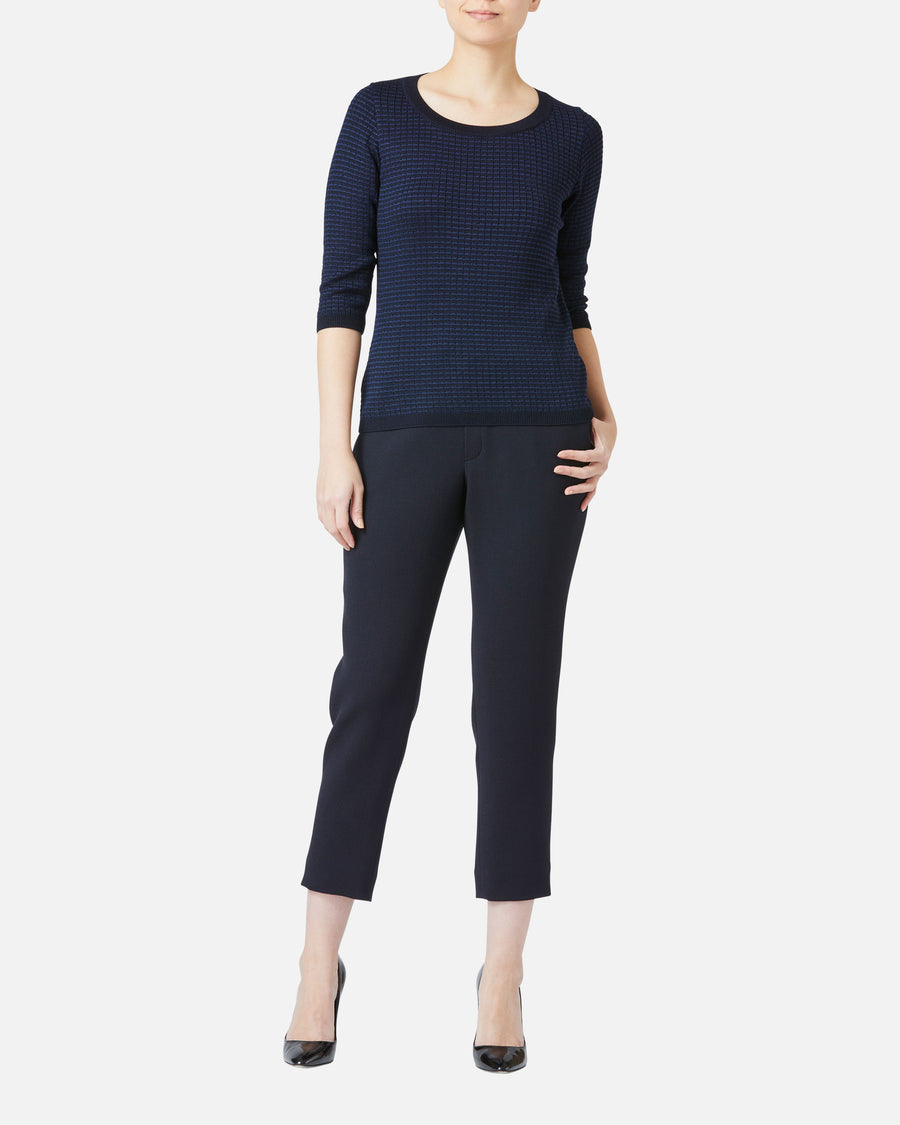 Tuck knit pullover