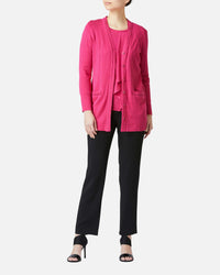 Silk frill knit pullover
