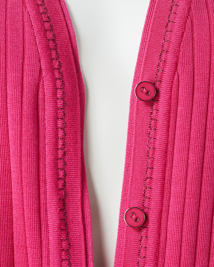Silk x Lame Knit Cardigan