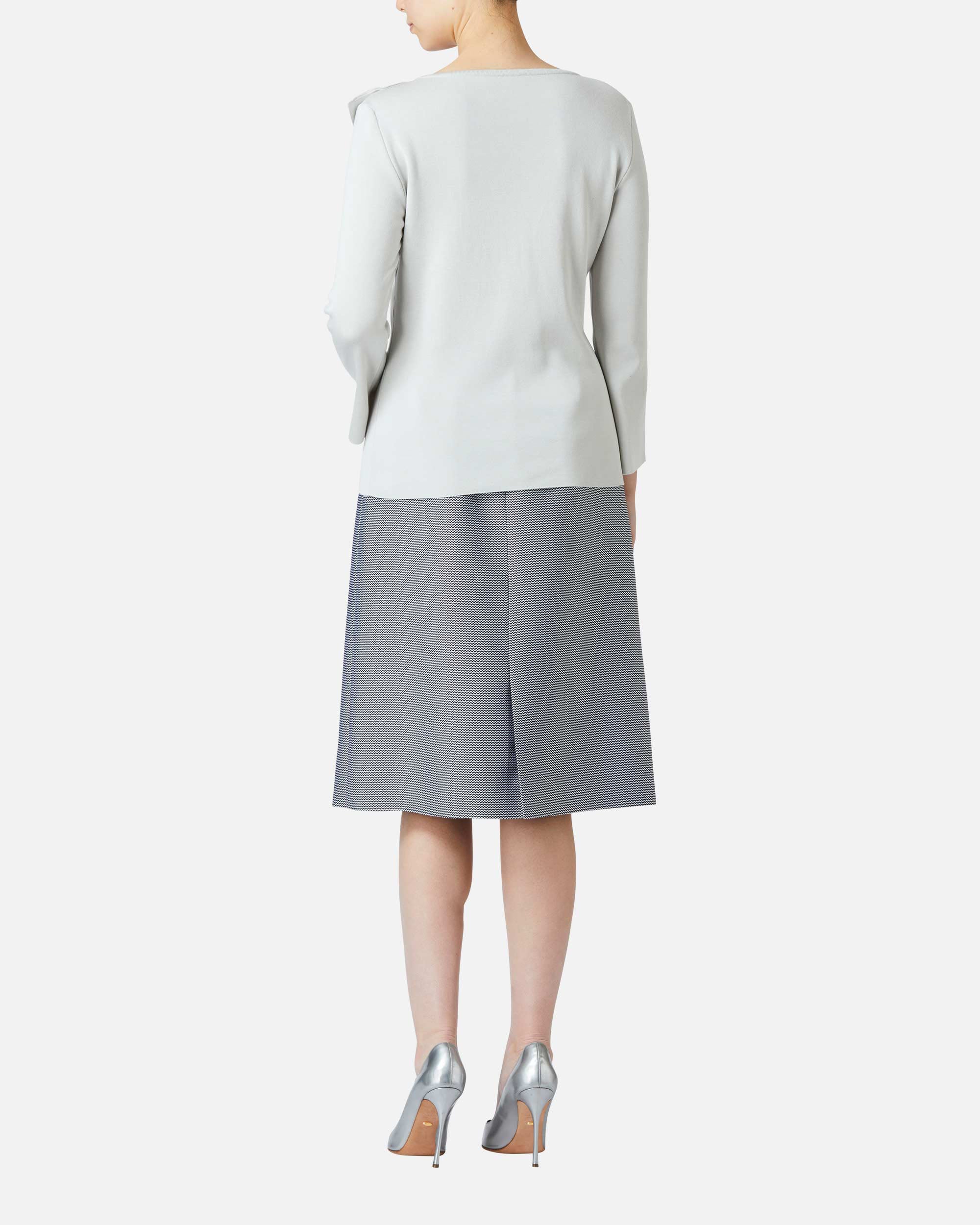 Silk nylon jacquard skirt