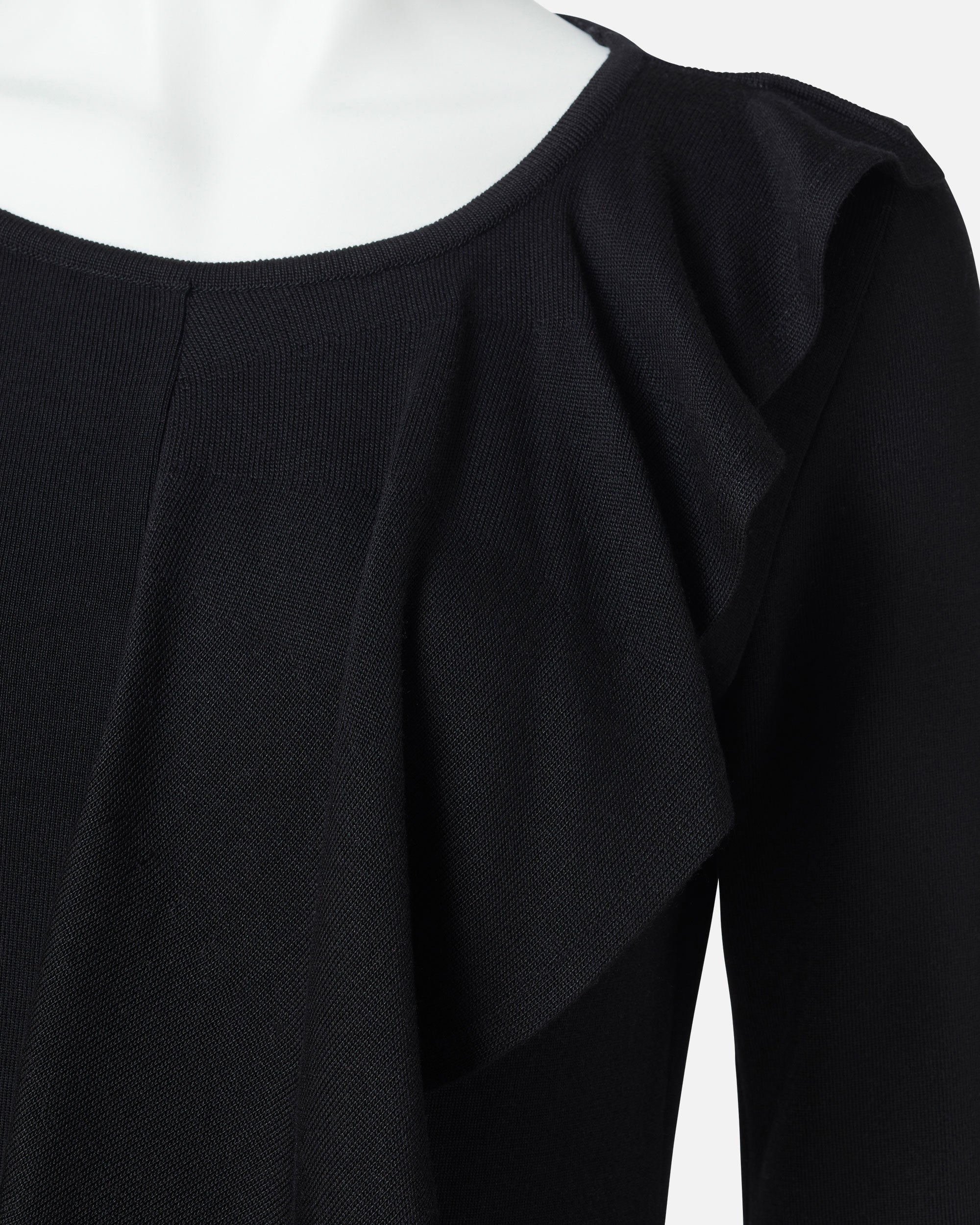 Silk frill knit pullover