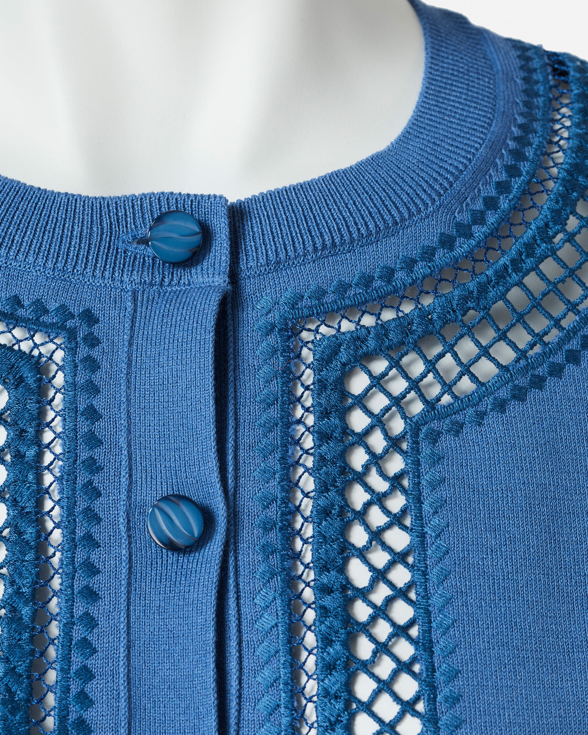 Embroidered stitch bolero cardigan