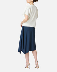 Asymmetrical knit skirt