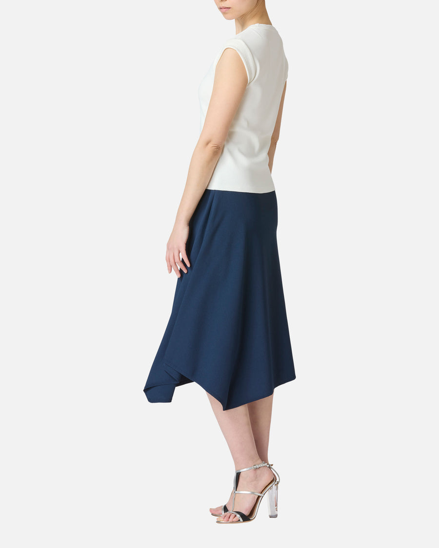 Asymmetrical knit skirt