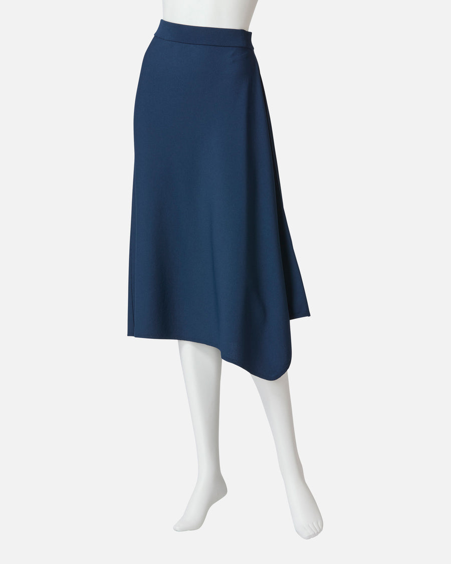 Asymmetrical knit skirt