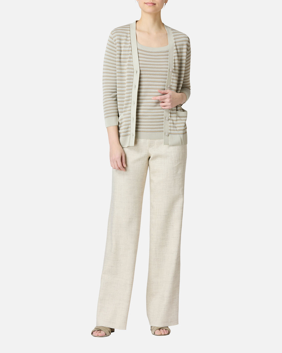 Stretch twill straight pants