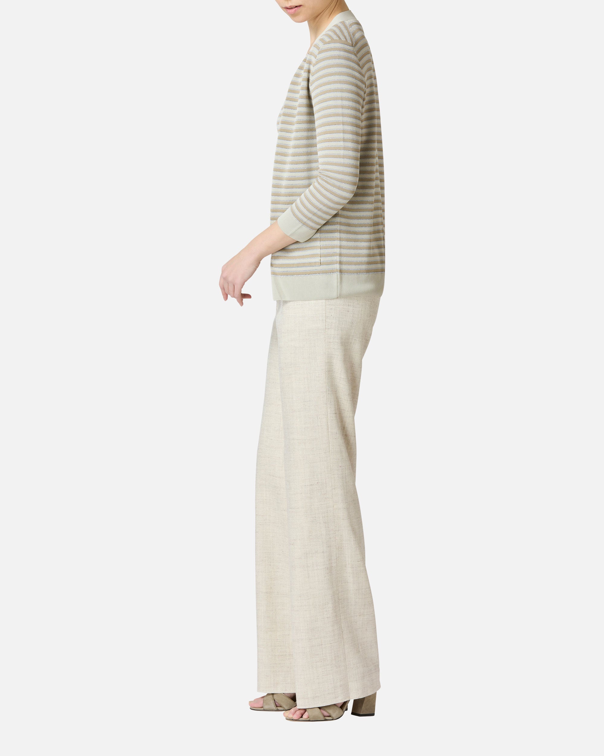 Stretch twill straight pants