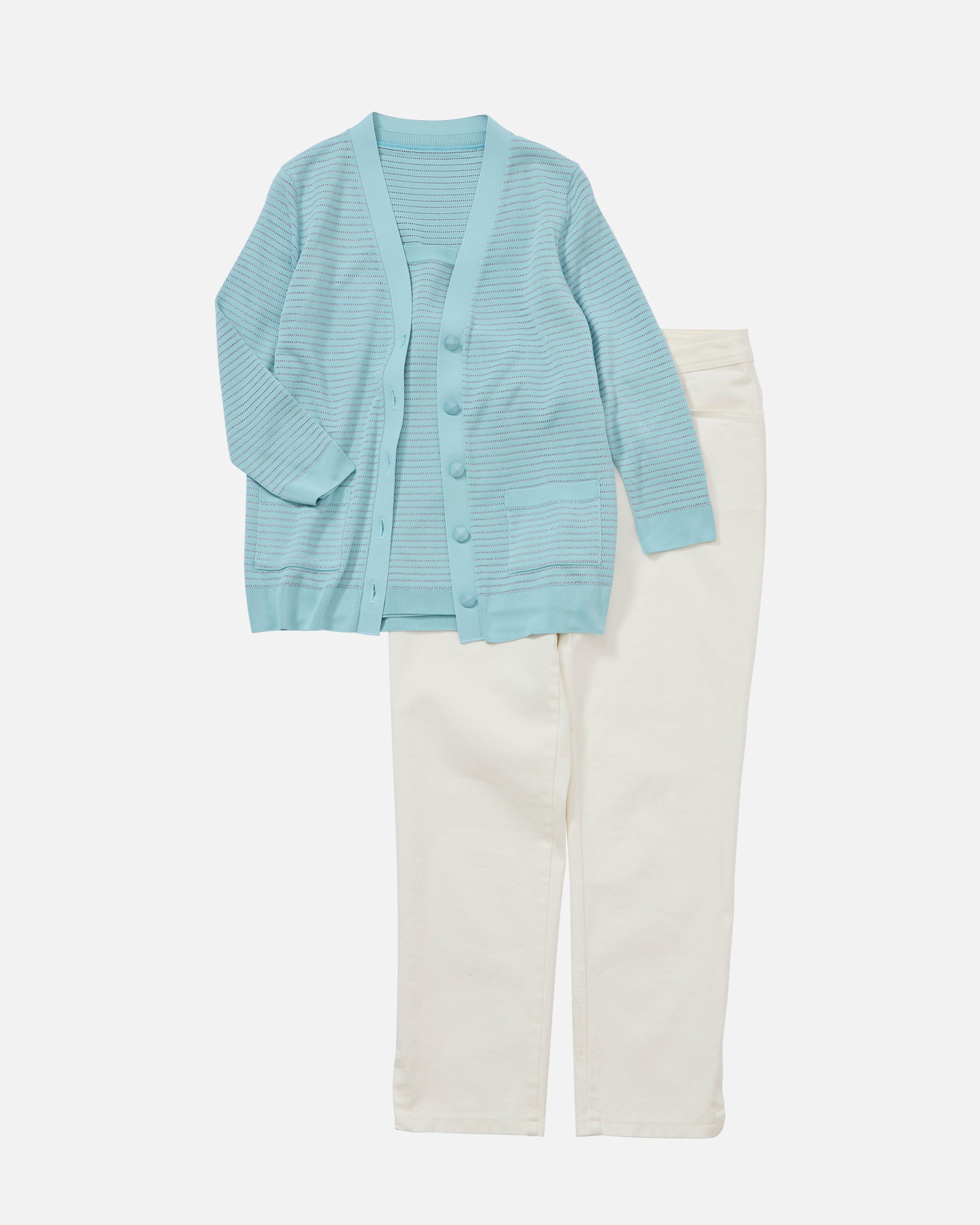 White denim pants