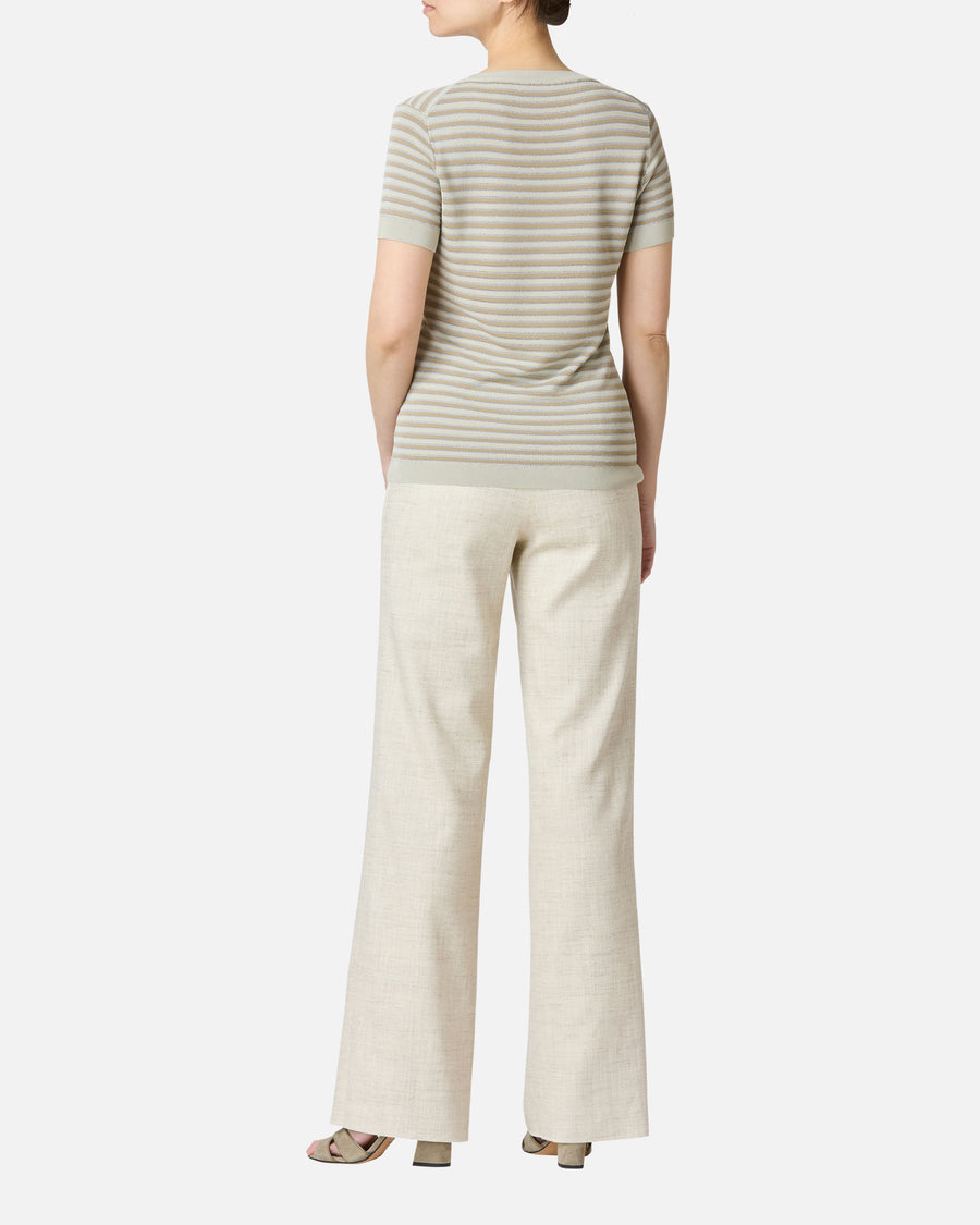 Stretch twill straight pants
