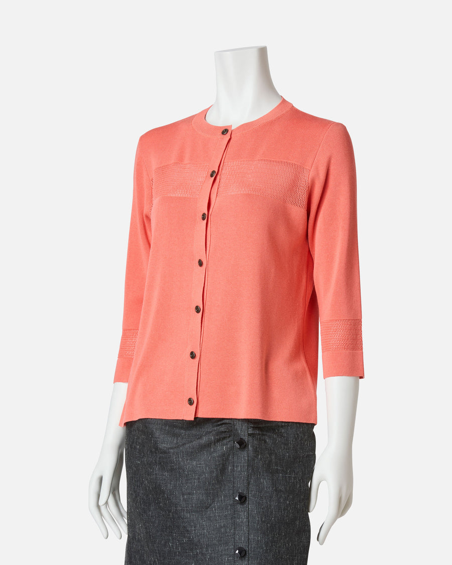 Silk linen mesh cardigan