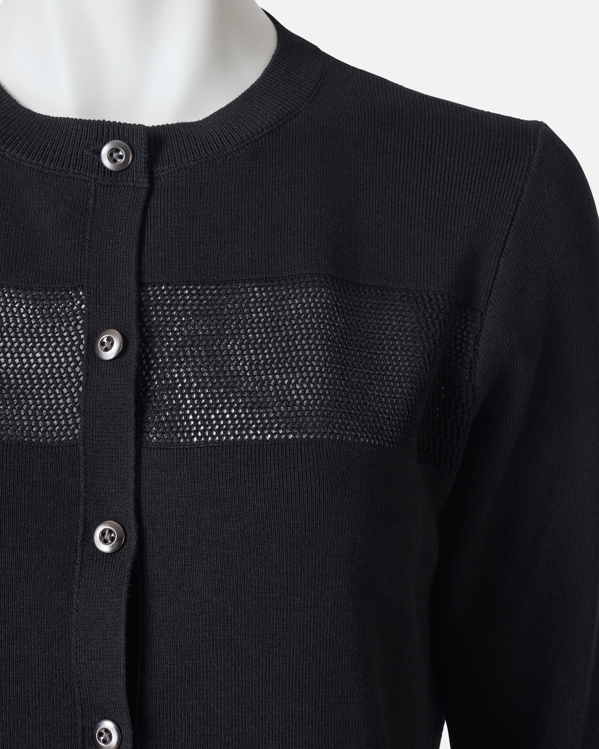 Silk linen mesh cardigan