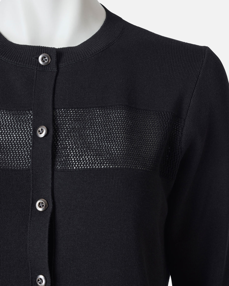 Silk linen mesh cardigan