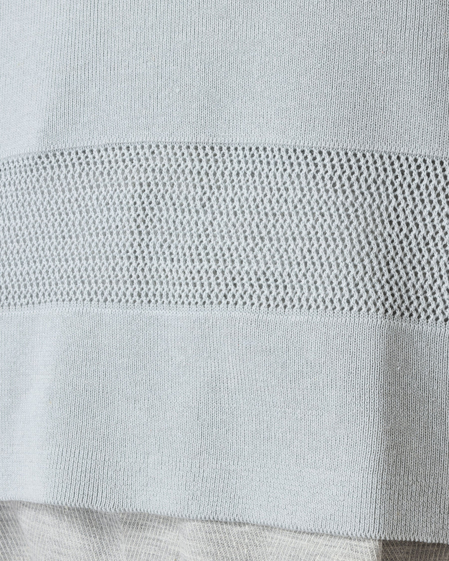 Silk linen mesh pullover