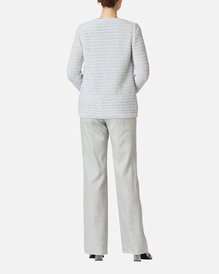 Organic cotton x lamé sequin cardigan