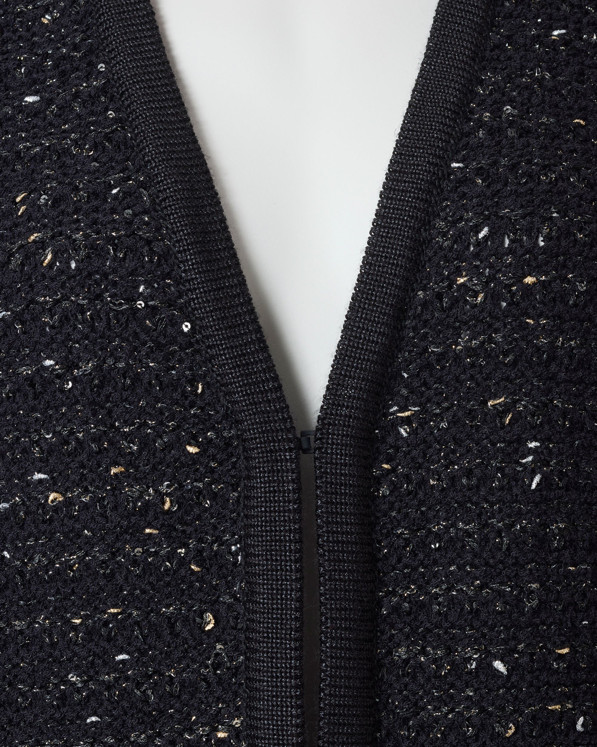 Organic cotton x lamé sequin cardigan