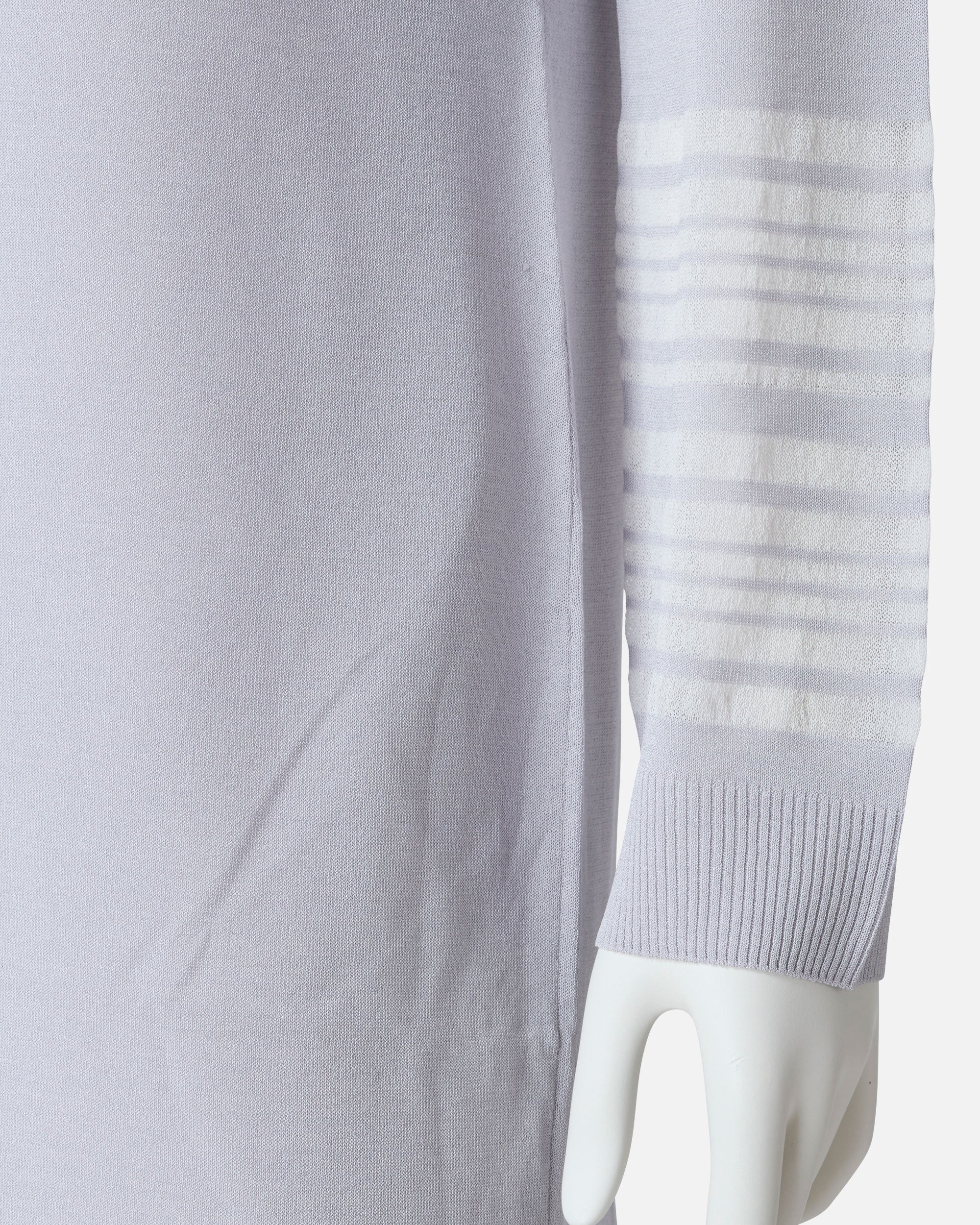 Stretch knit mid-length cardigan