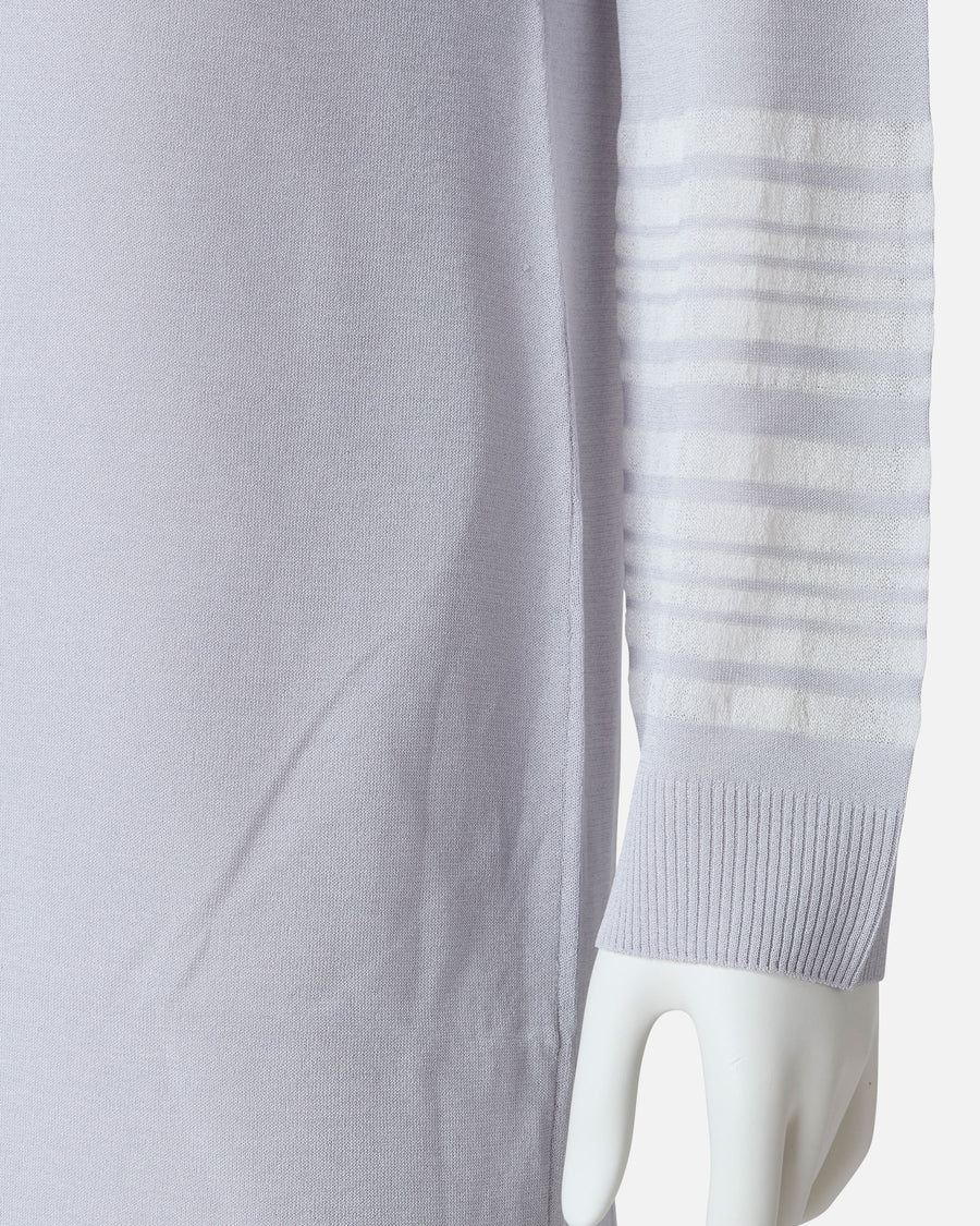 Stretch knit mid-length cardigan