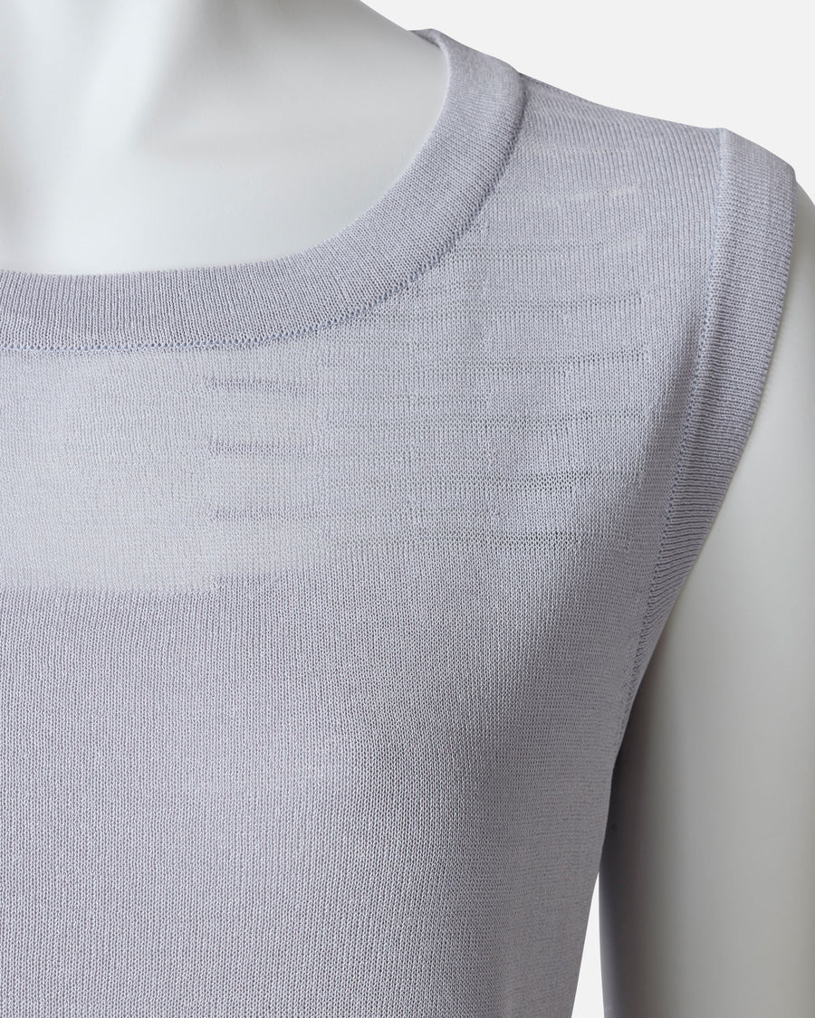 Stretch knit sleeveless pullover