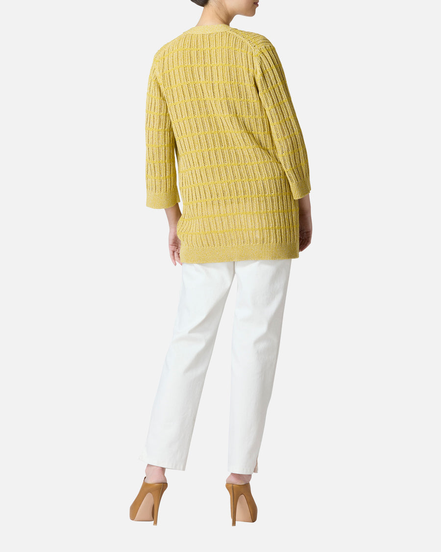 Organic cotton x linen cardigan