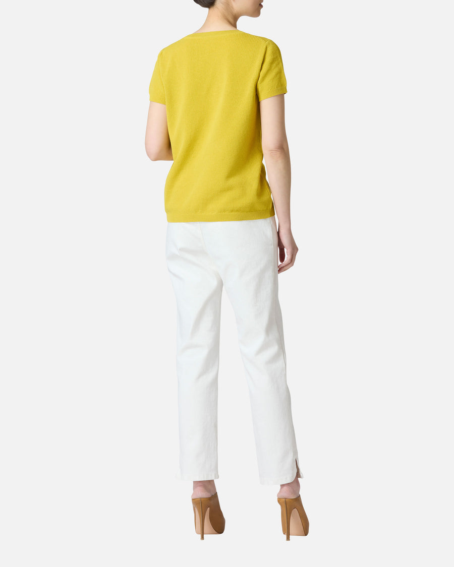 White denim pants