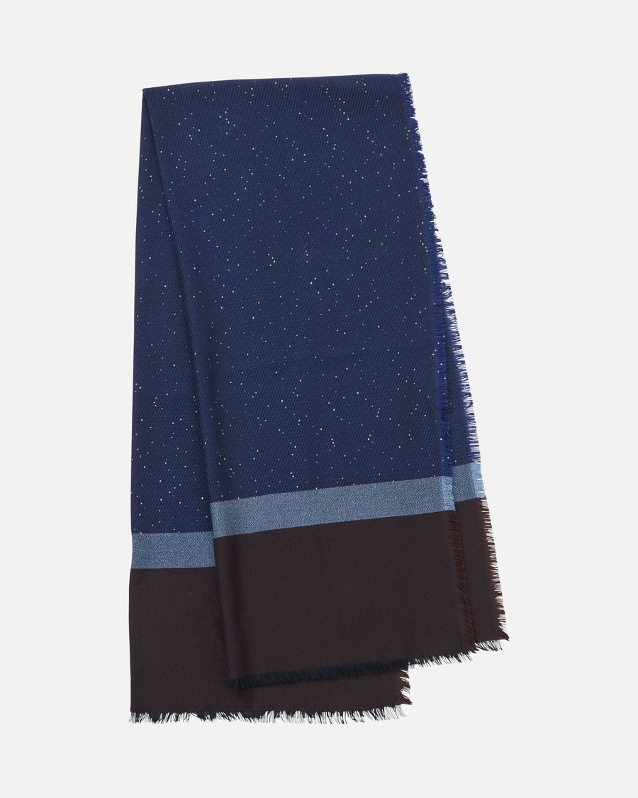 Sequined wool rayon stole