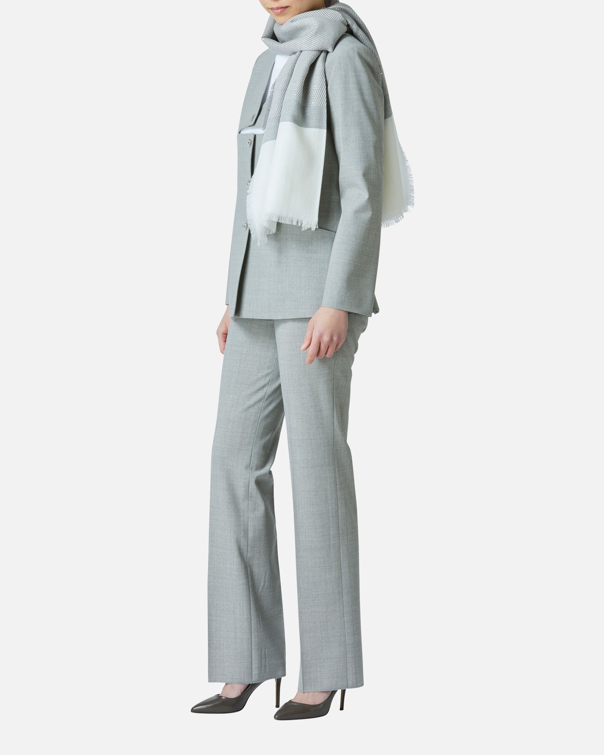 Sequined wool rayon stole