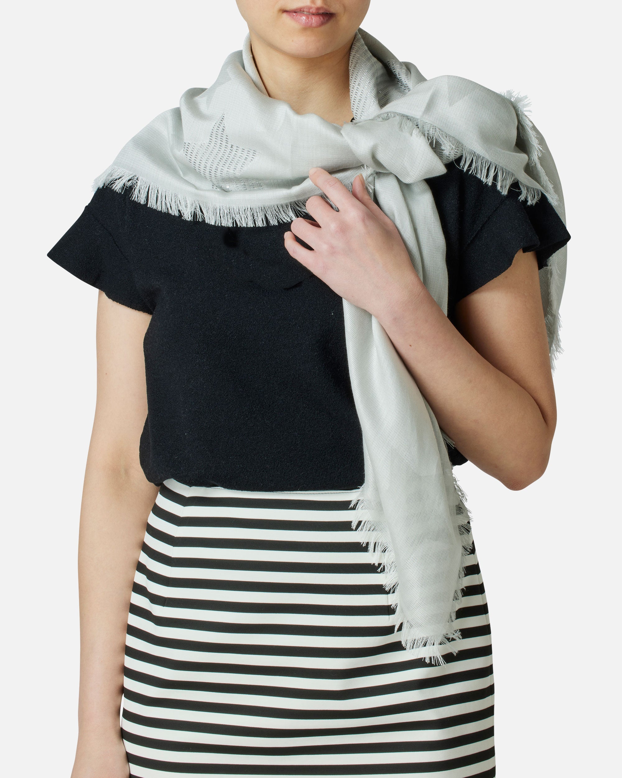 Sequin x Star Jacquard Stole