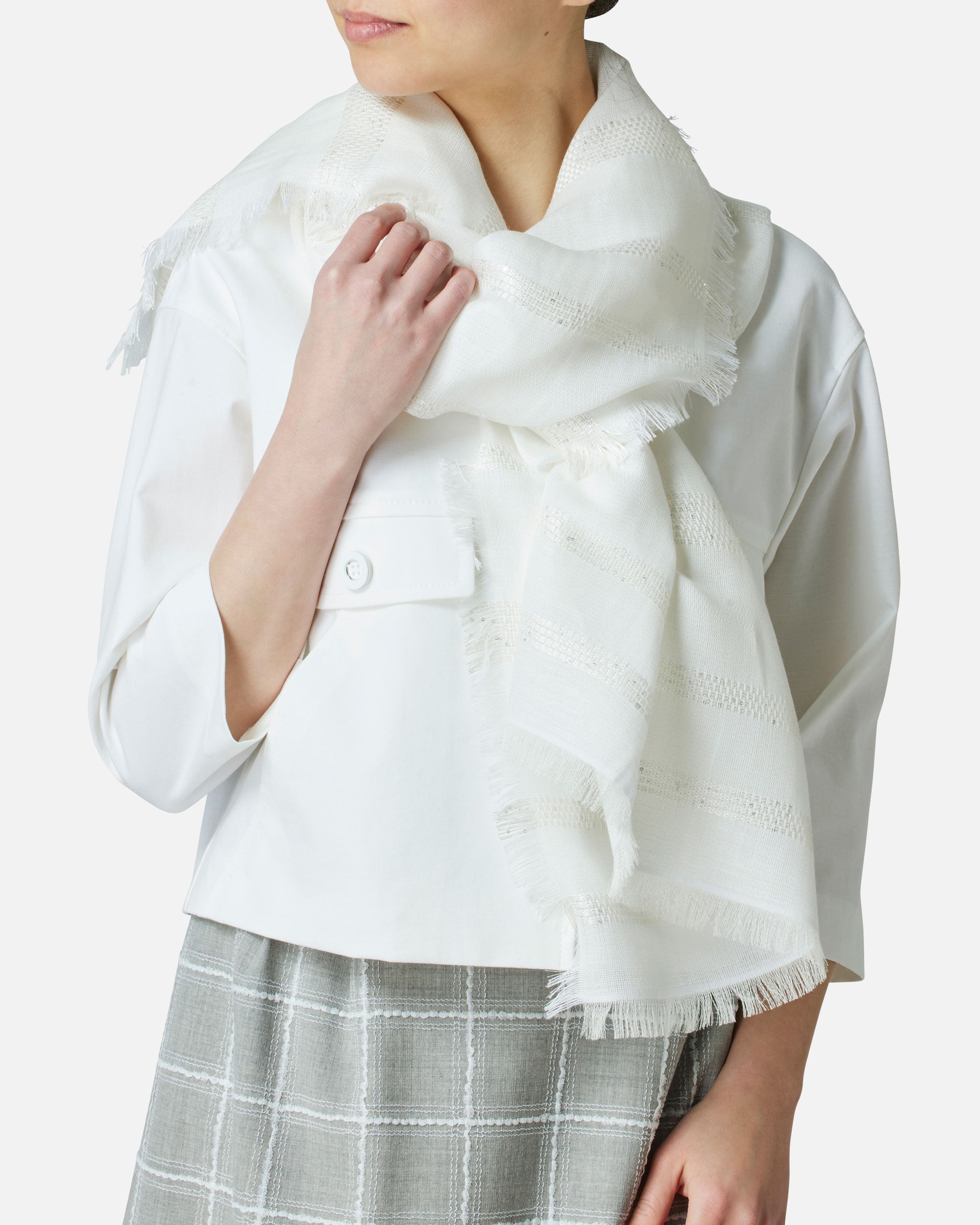 Sequin border stole