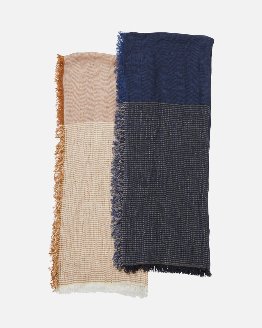 Herringbone x Stripe Scarf