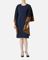 Multi-Platique Short Sleeve Dress