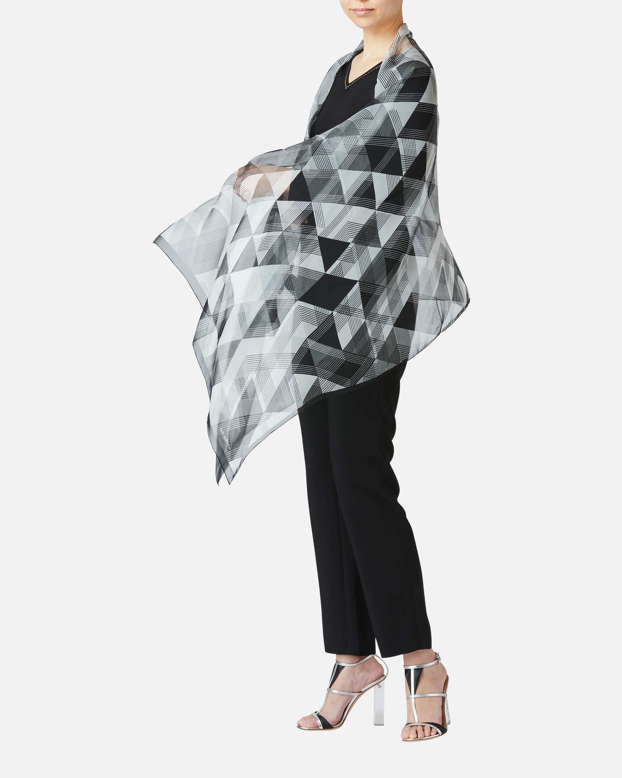 Geometric Silk Scarf
