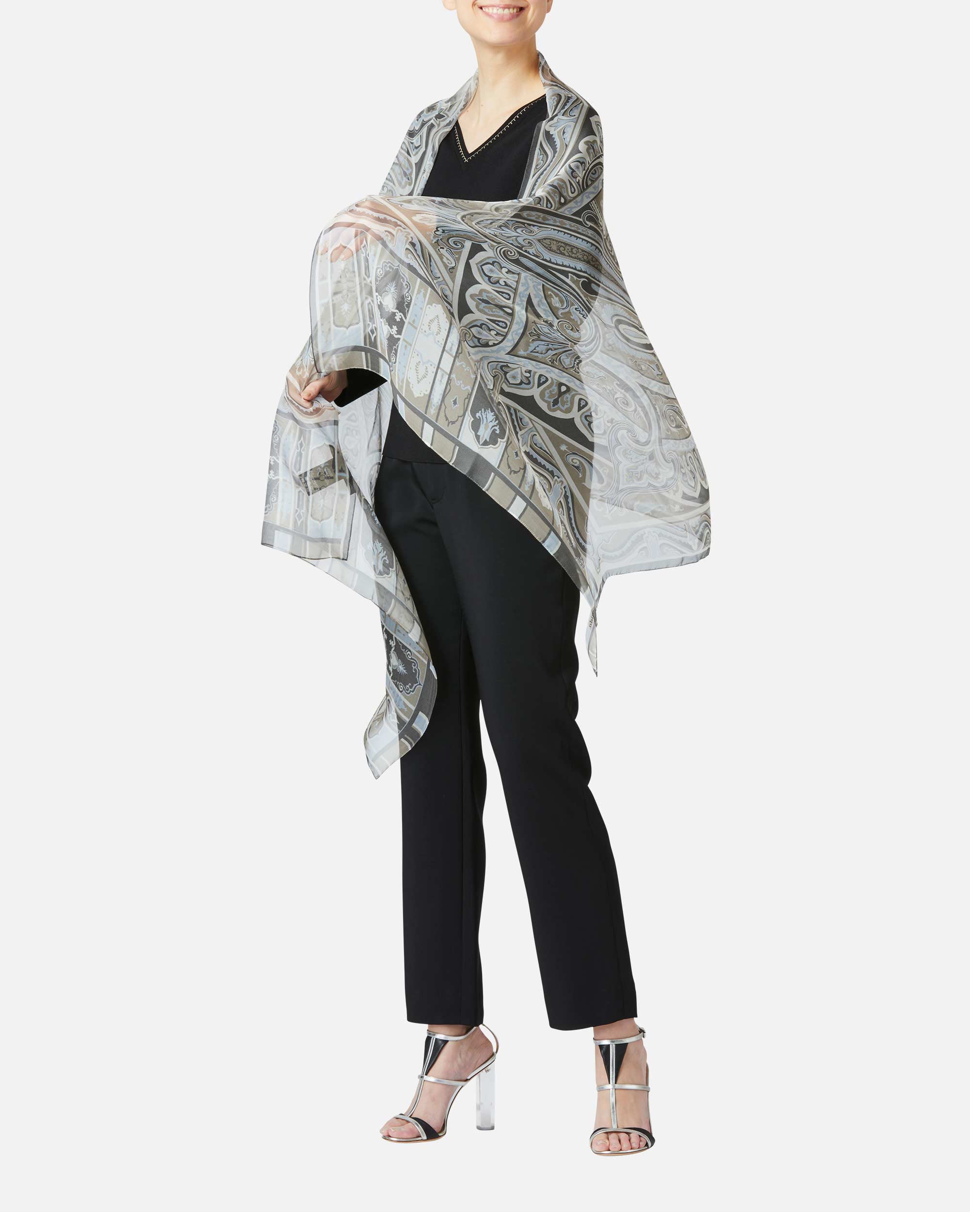 Paisley silk scarf