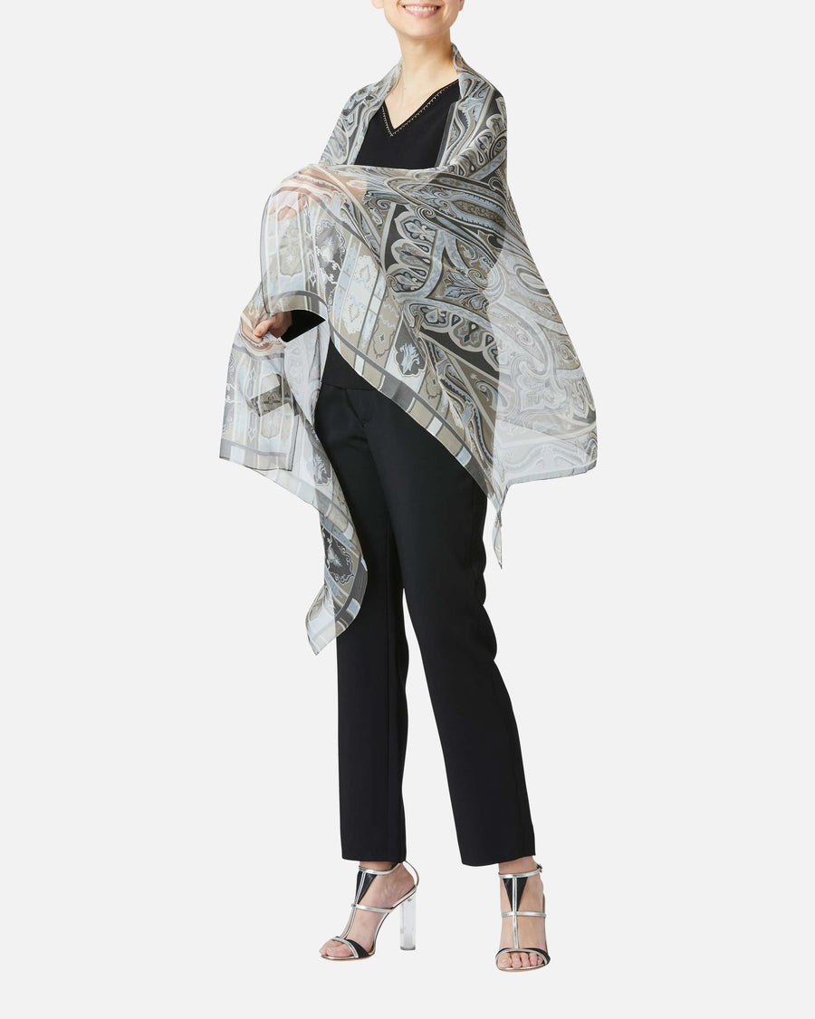 Paisley silk scarf