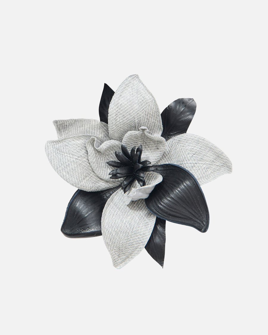 Linen x Faux Leather Corsage
