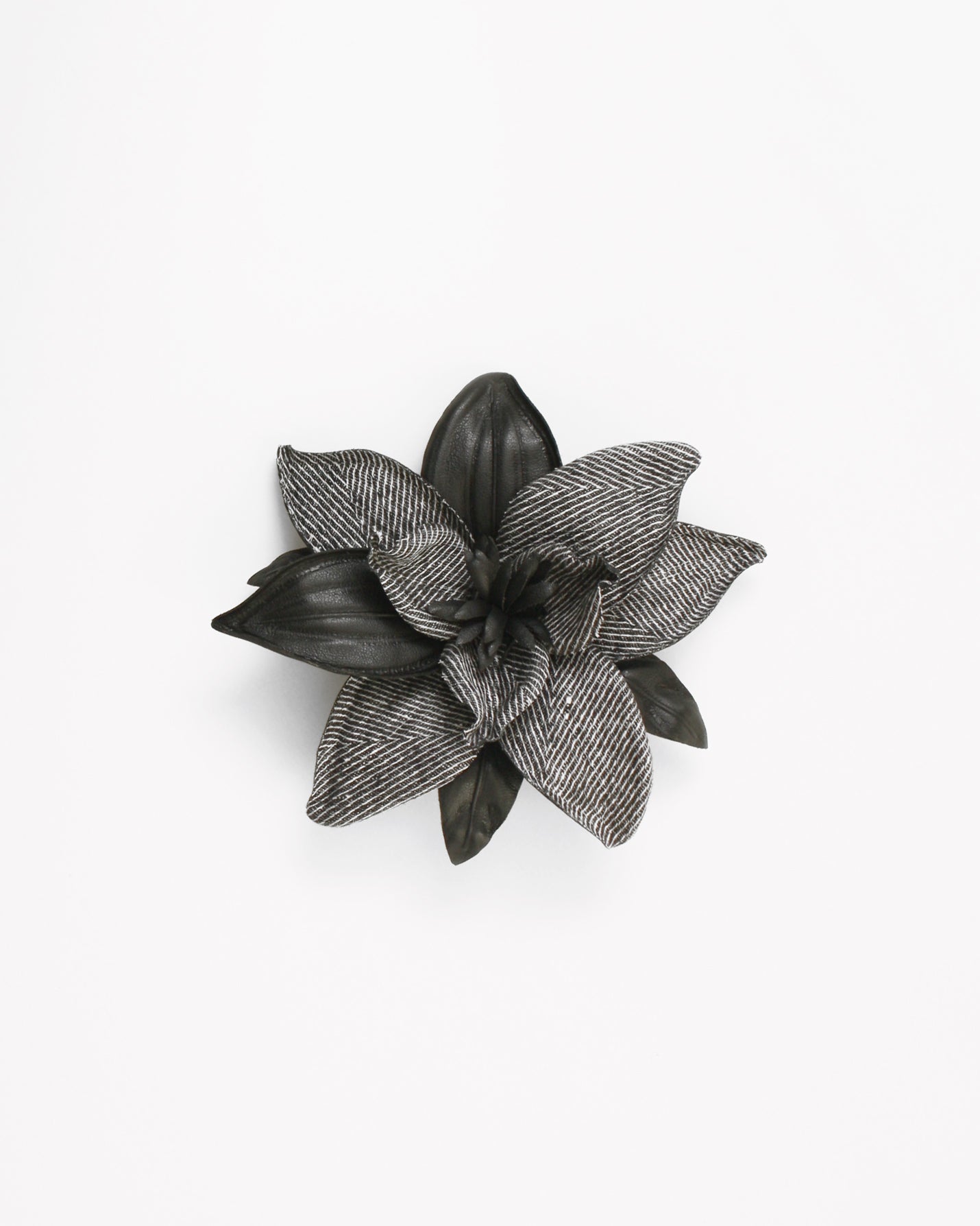 Linen x Faux Leather Corsage