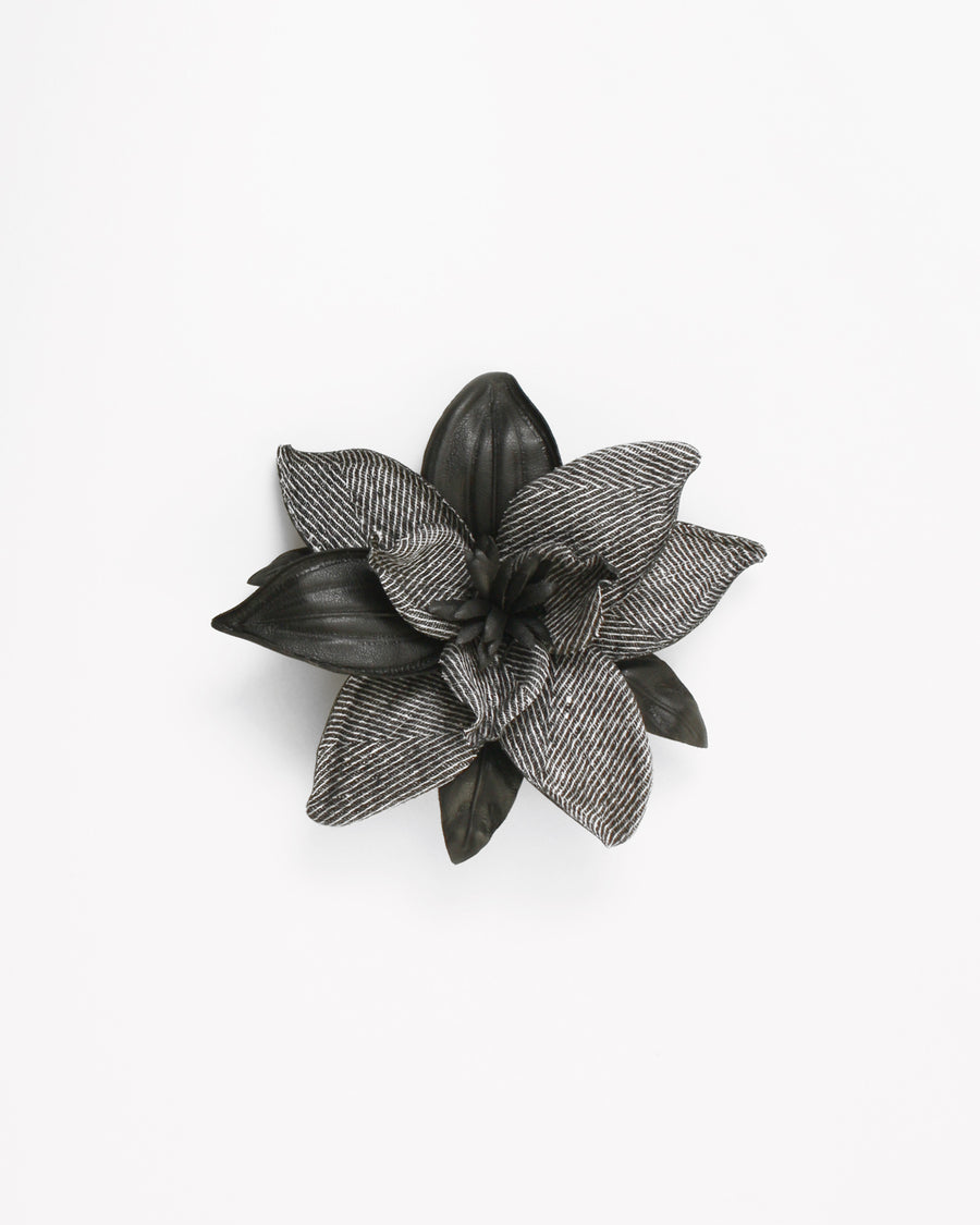 Linen x Faux Leather Corsage